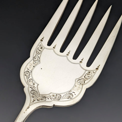 1910年頃 英国アンティーク シルバープレート製 フィッシュサーバーセット BOX入 Levesley Brothers